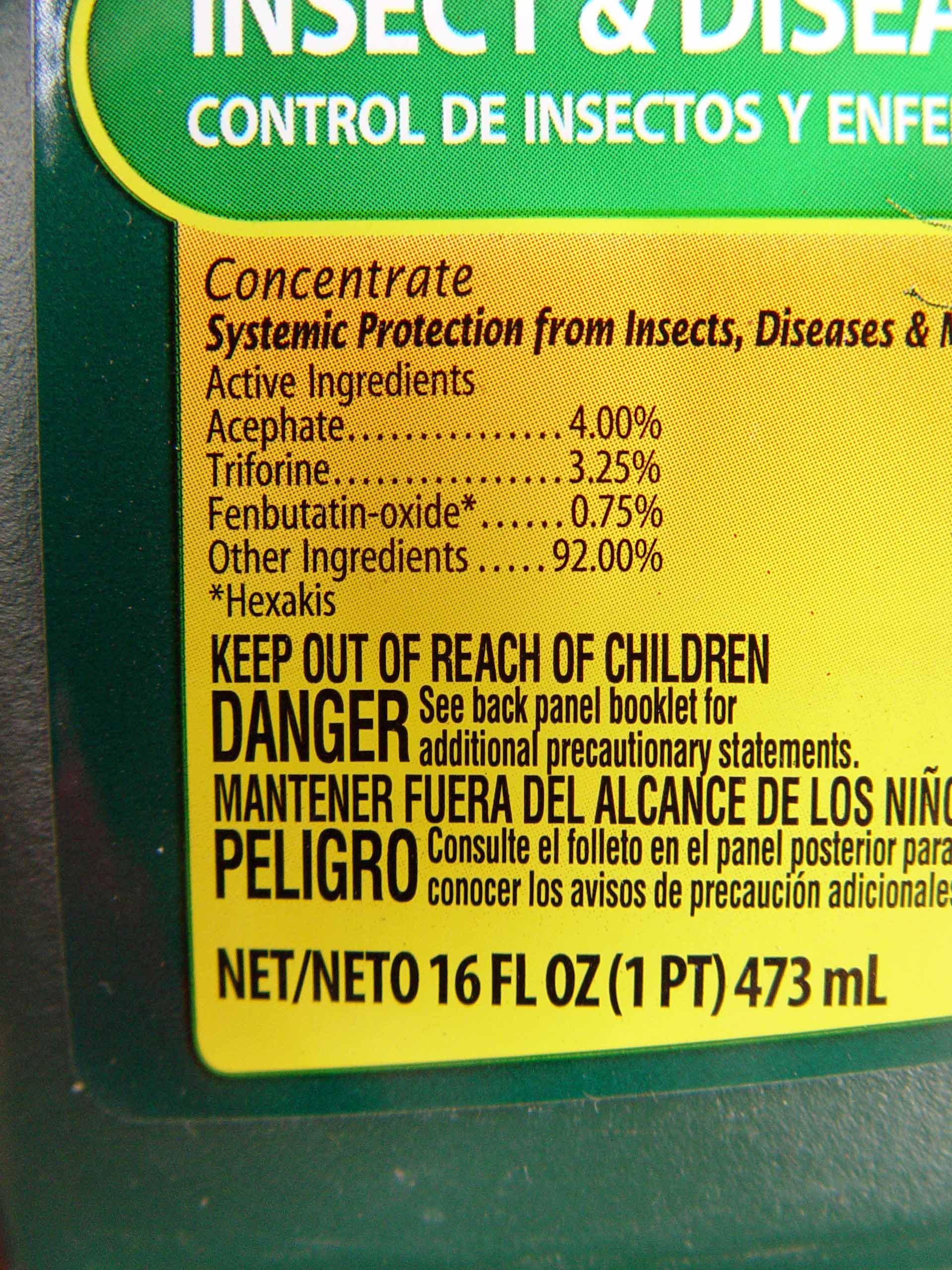 Real Pesticide Label