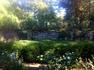 The perennial garden at Barnes Arboretum.