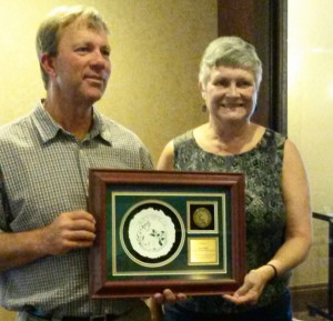 George, Joyce Wallen and the Award of Excellence.